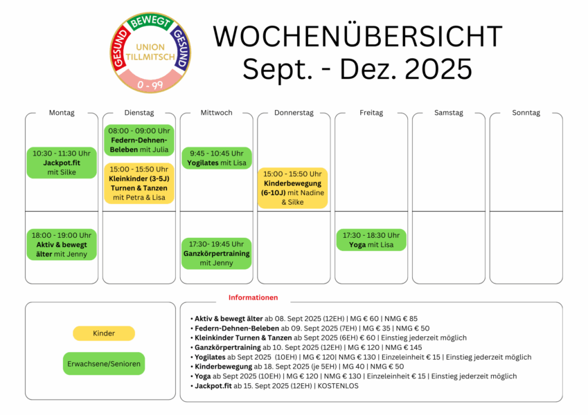 Wochenübersicht AKTUELL
